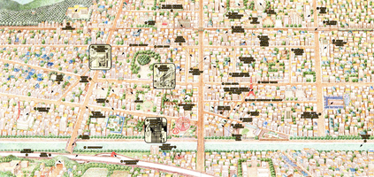 Карта Бэйка Сити (вымышленный район Токио, где происходит большинство основных событий сериала)