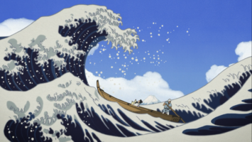  оммаж самой известной картине Хокусая
