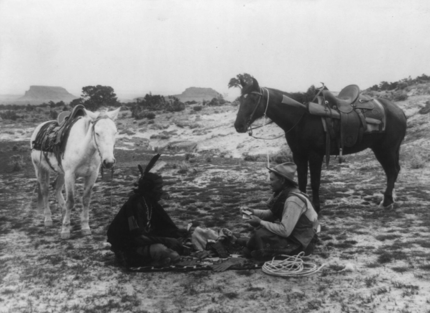 Navajo Indian and Cowboy Playing Cards