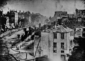 Париж. Бульвар дю Тампль (фото 1838 года)