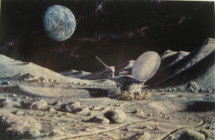 А. Соколов. Луноход-2 на Луне. Масло. 1974