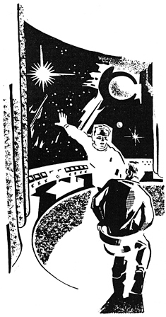 иллюстрация к повести В. Савченко «Привидение времени» из журнальной публикации
