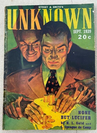  журнал Unknown, сентябрь 1939 года, первая публикация романа про Люцифера