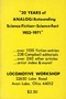 20 Years of Analog/Astounding Science Fiction * Science Fact 1952-1971