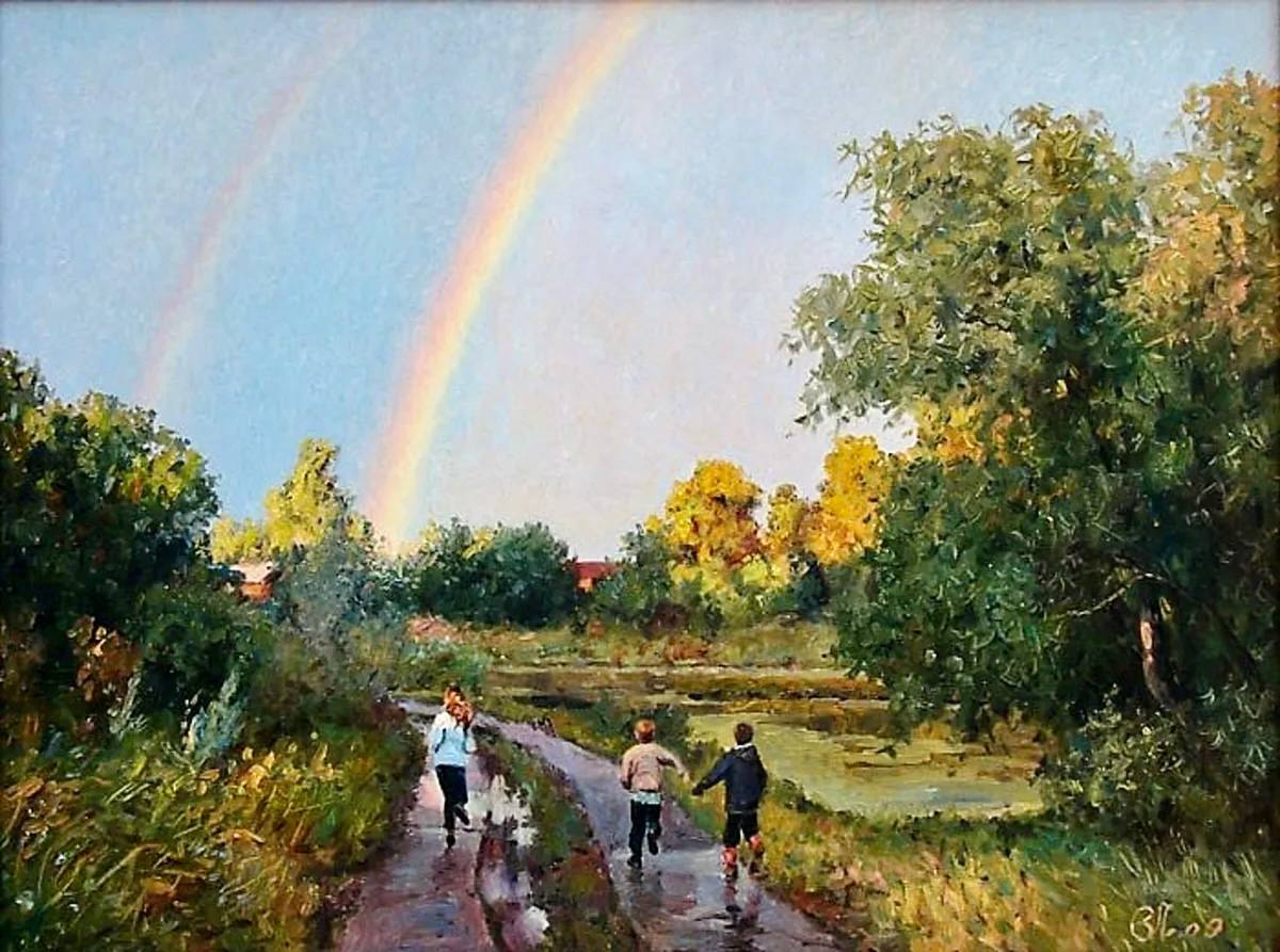Викентий Лукиянов картины деревня